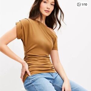 LOFT Off the Shoulder Ruched Top